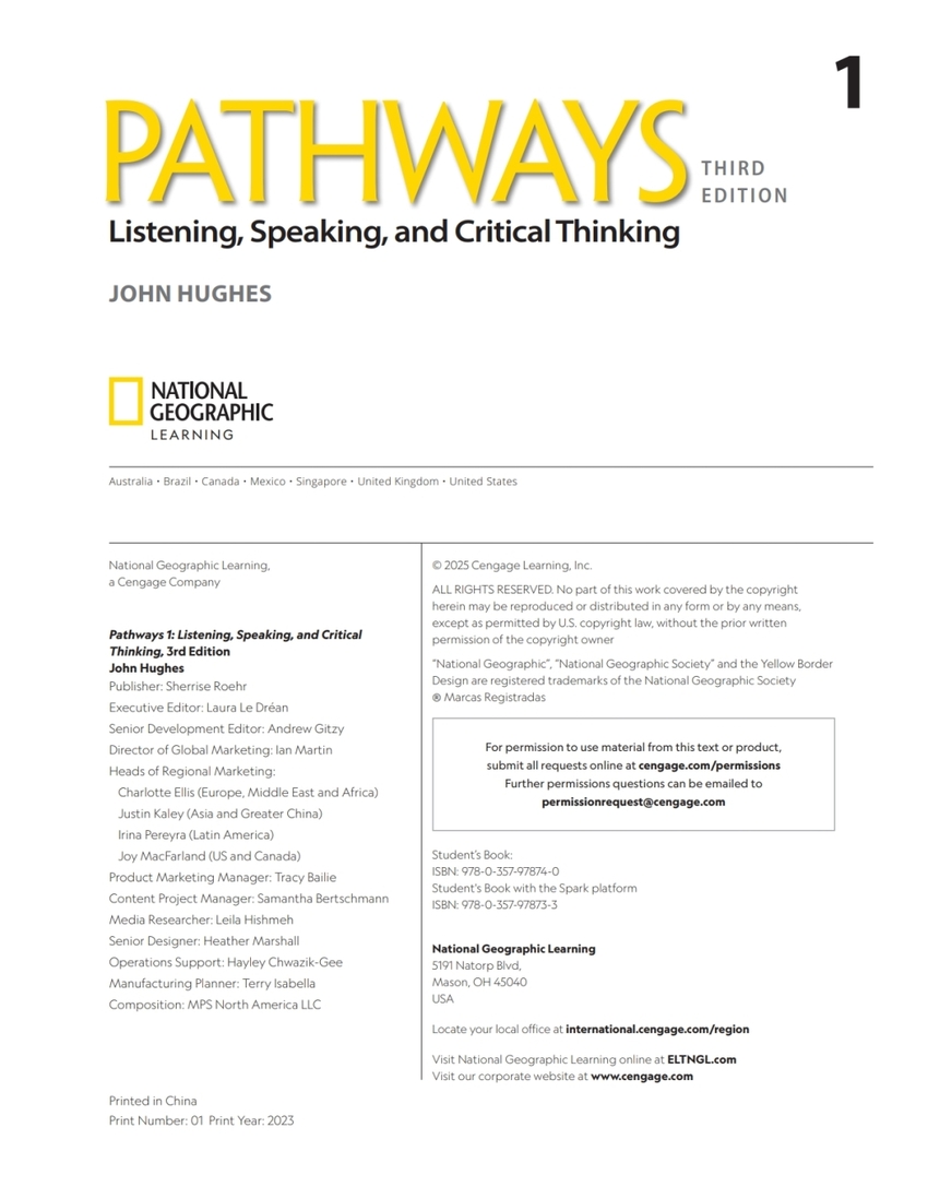 Pathways LS Level 1 Student's Book with the Spark platform