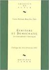 Ècriture et democratie Les francophones s´interrogent