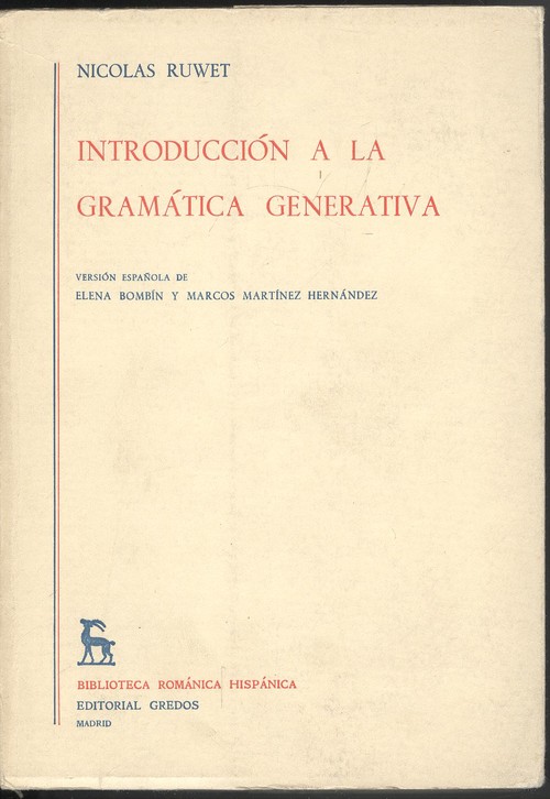Introduccion a la gramatica generativa
