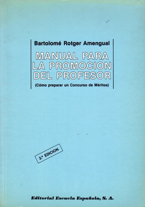 Manual para la promocion del profesor