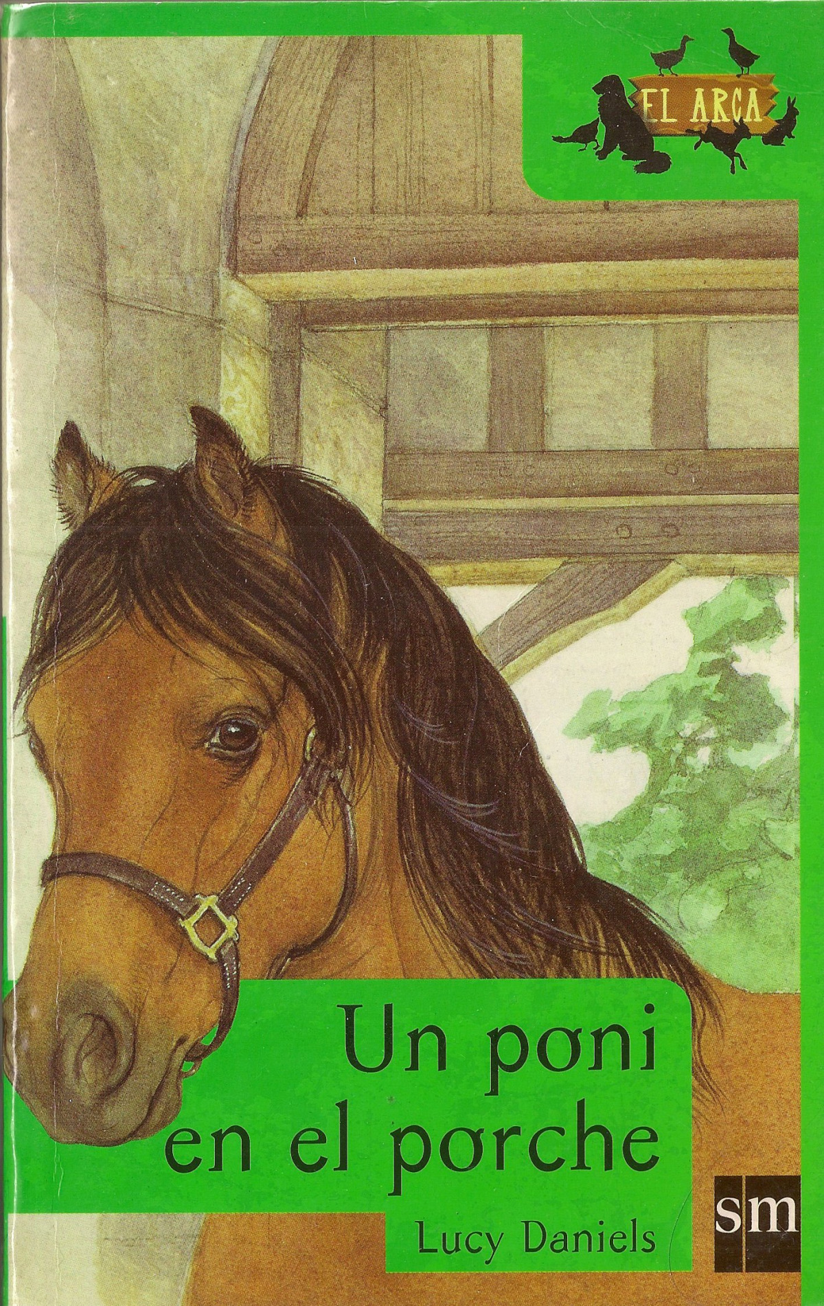 Un pony en el porche