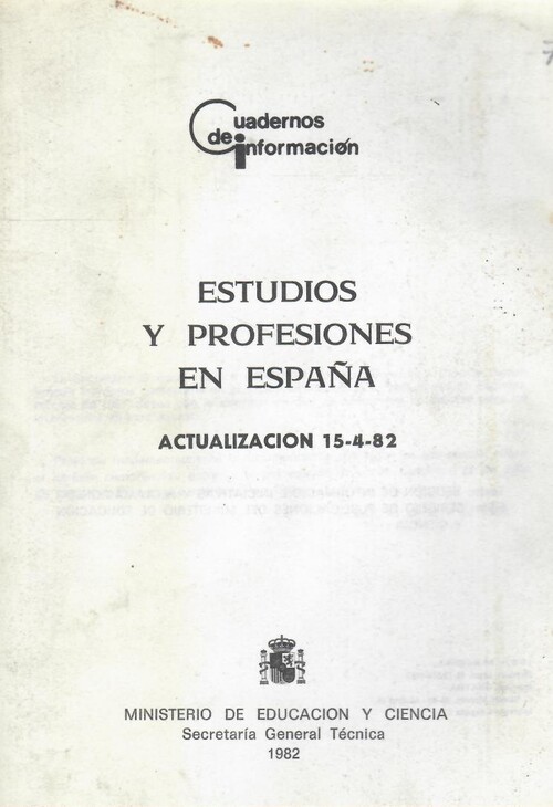 Estudios y profesiones en espaÑa