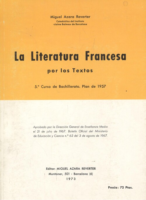 Literatura francesa por los textos, la. quinto curso de bach