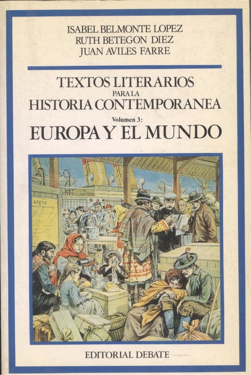Textos literarios para historia contemporanea.t.3.europa y e