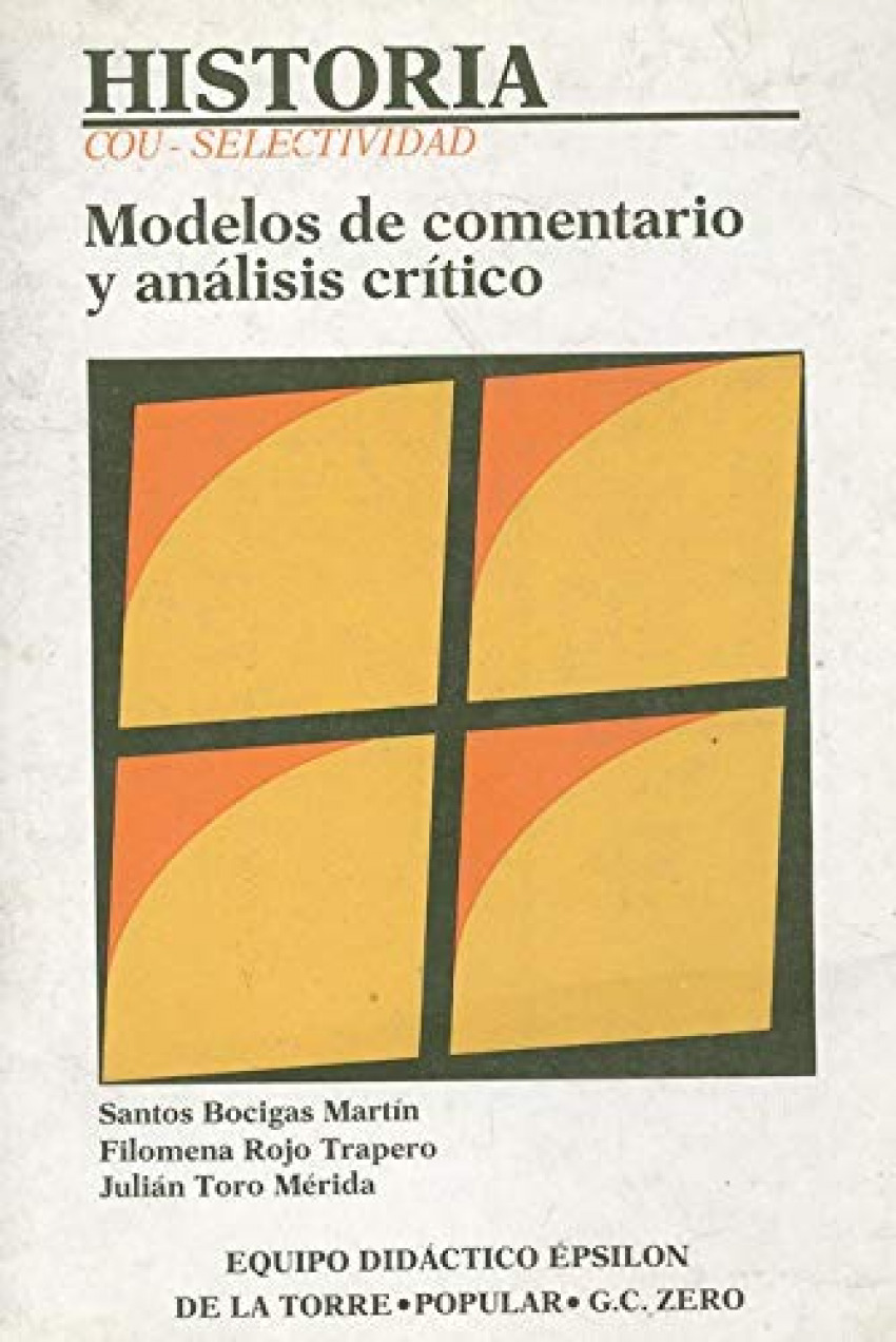 Historia cou. selectividad. modelos de comentarios y analisi