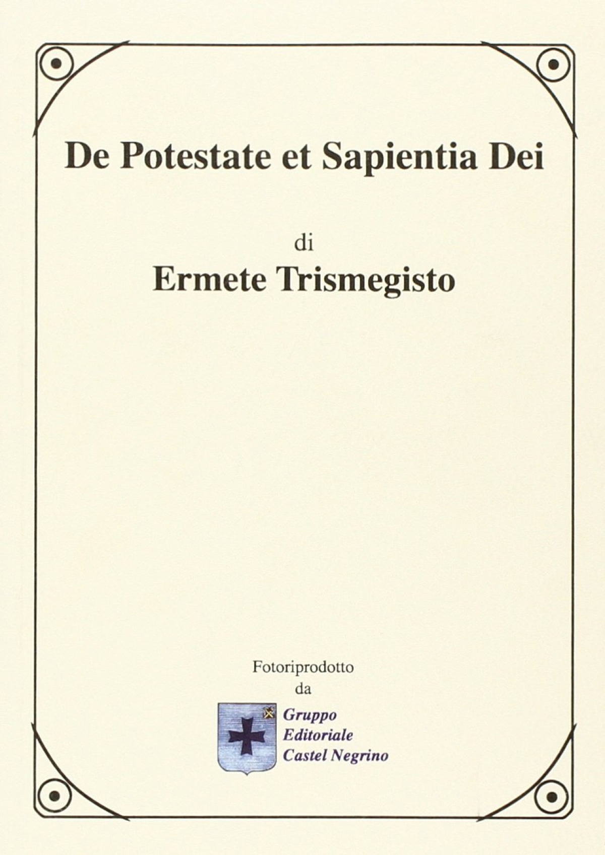 Portada de De potestate et sapientia dei