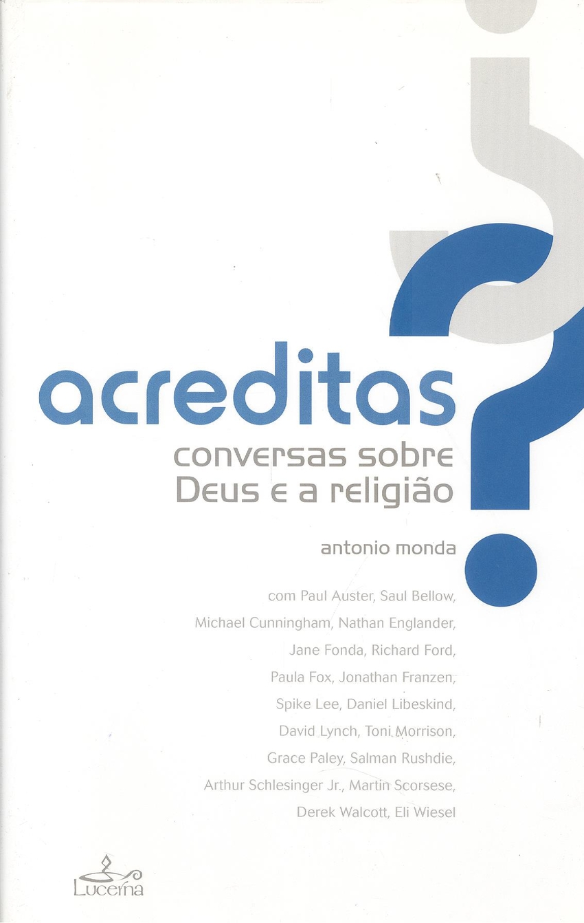 Portada de Acreditas? Conversas sobre Deus e a religiao