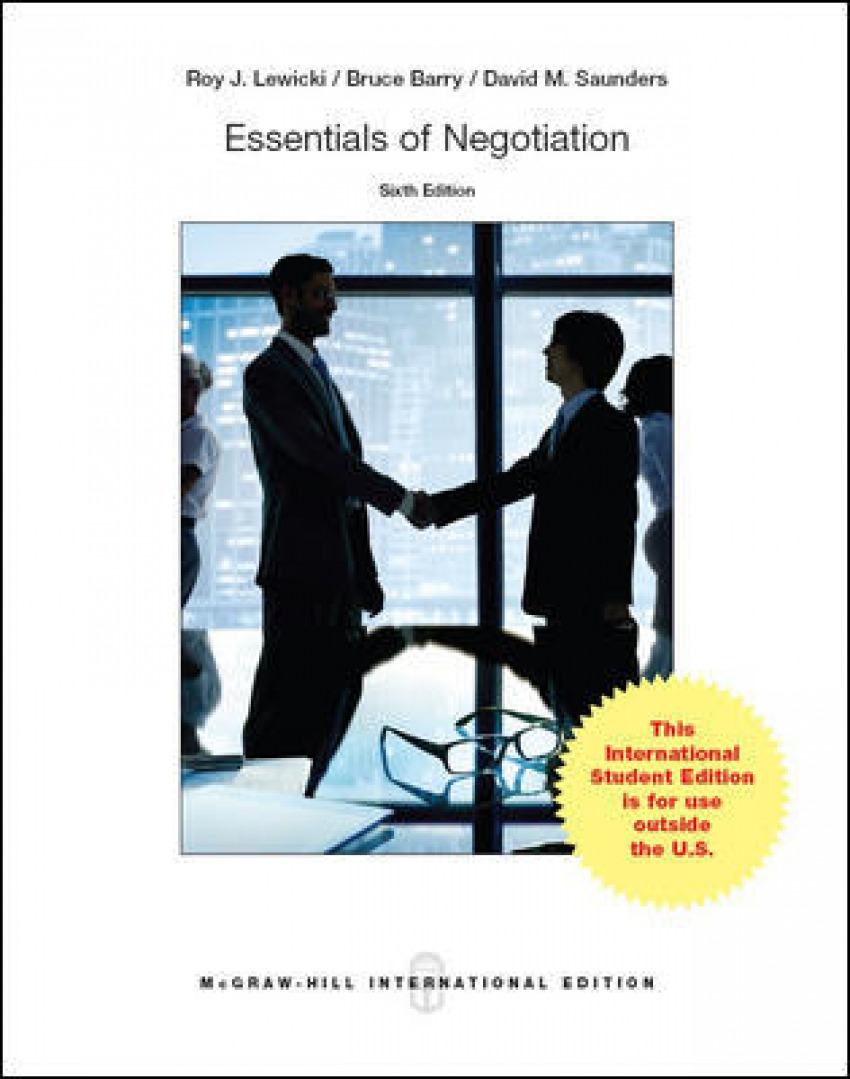 Essentials of negotiation