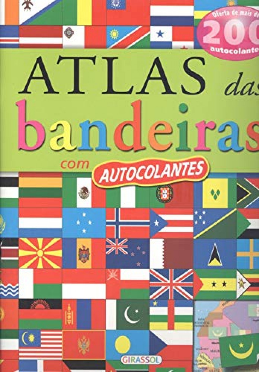 Atlas das bandeiras com autocolantes