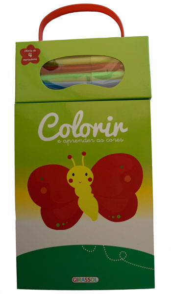 Colorir e aprender as cores-verde-borboleta