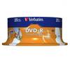 Tarrina 25 Unidades Verbatim 43538 Dvd-R 16X 4.7Gb Printable