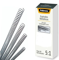 C/50 SPIRALE METALICA NEGRA 26MM PASO 5:1