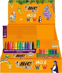 EXP 24 PACK 12 PLASTIDECOR Y 12 ROTULADORES KID COULEUR