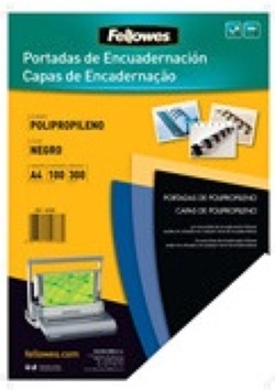 PACK 100 TAPAS A4 PVC 180 MICRAS COLOR NEGRE OPACO