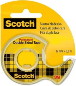 CINTA ADHESIVA DOBLE CARE 12MMX6M EN PORTARROLLOS