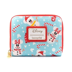 Monedero Loungefly Disney Minnie Y Mickie Muecos De Nieve Ao