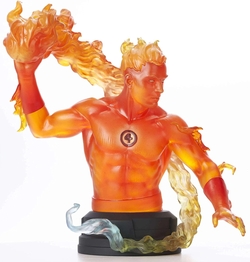 Figura Mini Busto Diamond Marvel Comic Human Torch 1 - 6 Sca