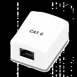 Roseta De Superficie Phasak Cat 6 Utp Caja 1 Puerto Hembra R