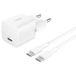 Cargador De Pared Belkin Wca012Kq1Mwh-B6 Usb-C Pd 25W + Cabl