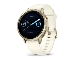 Garmin Venu« 4 Dorado Con Correa De Silicona Blanca / Smartw