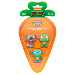 Blister 3 Figuras Carrot Pocket Pop Tortugas Ninja Splinter
