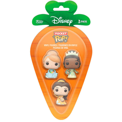 Blister 3 Figuras Carrot Pocket Pop Disney Princesas Cenicie