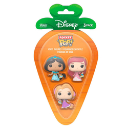 Blister 3 Figuras Carrot Pocket Pop Disney Princesas Rapunze