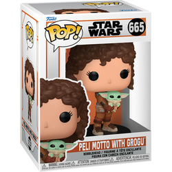 Figura Pop Star Wars Mandalorian 9 Peli Motto With Grogu