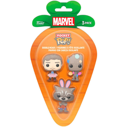 Blister 3 Figuras Carrot Pocket Pop Marvel Guardianes De La