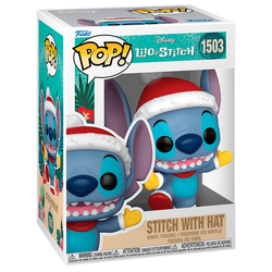 Figura Pop Disney Stitch With Santa Hat