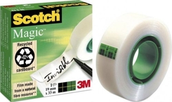 PACK 12 ROTLLOS CINTA ADHESIVA SCOTCH MAGIC 33MX19MM