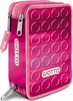 GIOTTO TRIPLE PENCIL CASE 3ZIP PINK