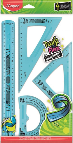 C/20 estuche de dibujo 4 piezas twist'n flex colores surtidos