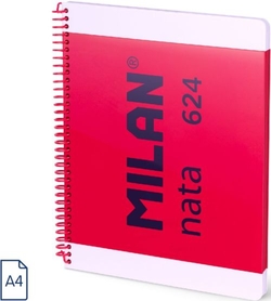 Paq/3 cuaderno espiral a4 80h 95g. 1horizontal 7mm microperforado color rosa
