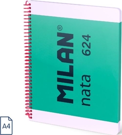 Paq/3 cuaderno espiral a4 80h 95g. cuad.5x5 microperferado color verde