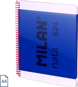 Paq/3 cuaderno espiral a4 80h 95g. cuad.5x5 microperforado color azul