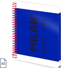 Paq/3 cuaderno espiral 5 80h 95g. cuad.5x5 microperforado color azul