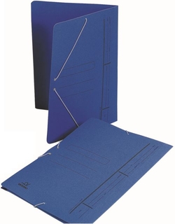 PACK/20 BLUE CARDBOARD RUBBER FOLDERS