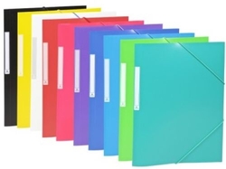 PACK/10 DOSSIERS GOMMES RABAT Fº BLANC PP OPACA CARCHIVO