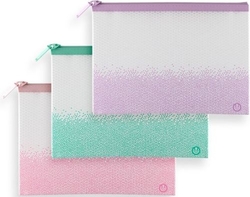 PACK/6 ZIPPER BAG A5 EVA BAG SENSE SERIES ASSORTMENT COLORS