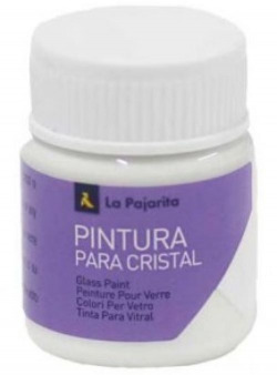 C/6 POT PINTURA CRISTAL A EL AGUA LA PAJARITA BLANC 25ML