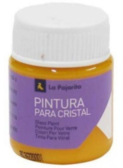 BOX OF 6 BOTTLES OPAQUE FABRIC PAINT LA PAJARITA 25ML YELLOW