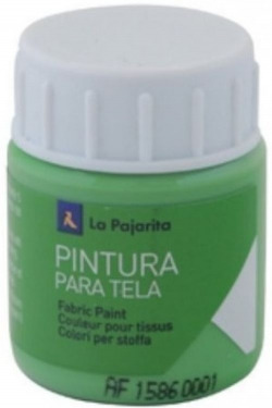 BOX OF 6 BOTTLES OPAQUE FABRIC PAINT LA PAJARITA 25ML GREEN