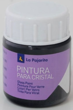 BOX OF 6 BOTTLES OPAQUE FABRIC PAINT LA PAJARITA 25ML BLACK