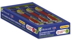 C/12 RECARGA CANETA APAGÁVEL VERMELHO BISMARK