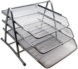 TRIPLE GRID TRAY 35X30X24.5CM CHROME