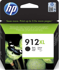 CARTUXO TINTA ORIGINAL HP 912XL NEGRE 3YL84AE
