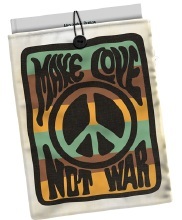 MICA ALMOFADADA PARA LIVROS MAKE LOVE NOT WAR 21X28CM