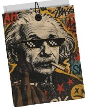 FUNDA ACOLCHADA PARA LIBROS EINSTEIN ANARQUIA 21X28CM