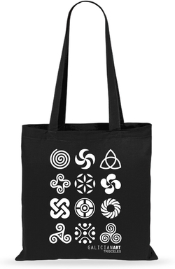 BORSA TRISCELES GALICIAN ART NEGRE